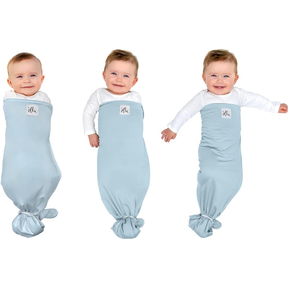 Ollie Swaddle Wrap Pastel Blue One Size